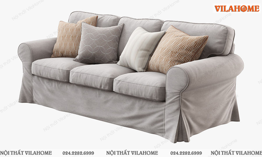Sofa văng nỉ màu be