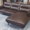 Bộ sofa góc chữ L màu nâu sẫm tại xưởng