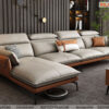 Ghế sofa cao cấp màu trắng và cam kết hợp thiết kế kiểu Ý