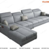Mẫu sofa cao cấp góc chữ L chân thấp dáng vuông hiện đại