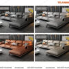 Bộ sưu tập mẫu sofa cao cấp đệm mỏng kiểu Ý màu xám, màu ghi, màu cam, màu kem sáng