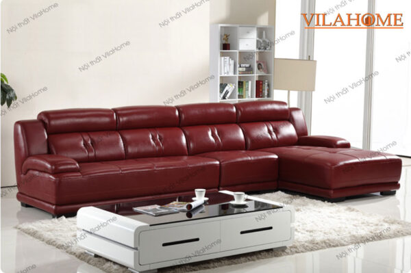 Sofa góc màu đỏ rượu cao cấp