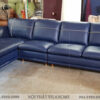 Mẫu sofa góc màu xanh bóng