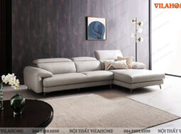 GDF131 – Sofa góc màu trắng kem sang trọng