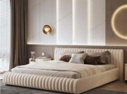 GN14 – Giường ngủ cao cấp màu trắng cỡ lỡn