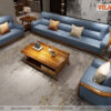 Bộ sofa hàng nhập khẩu cao cấp văng 321 màu xanh nhạt