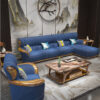 Sofa nhập góc chữ L cỡ lớn màu xanh gỗ tự nhiên