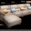 Sofa nhập khẩu kích thước 3m6x1m8