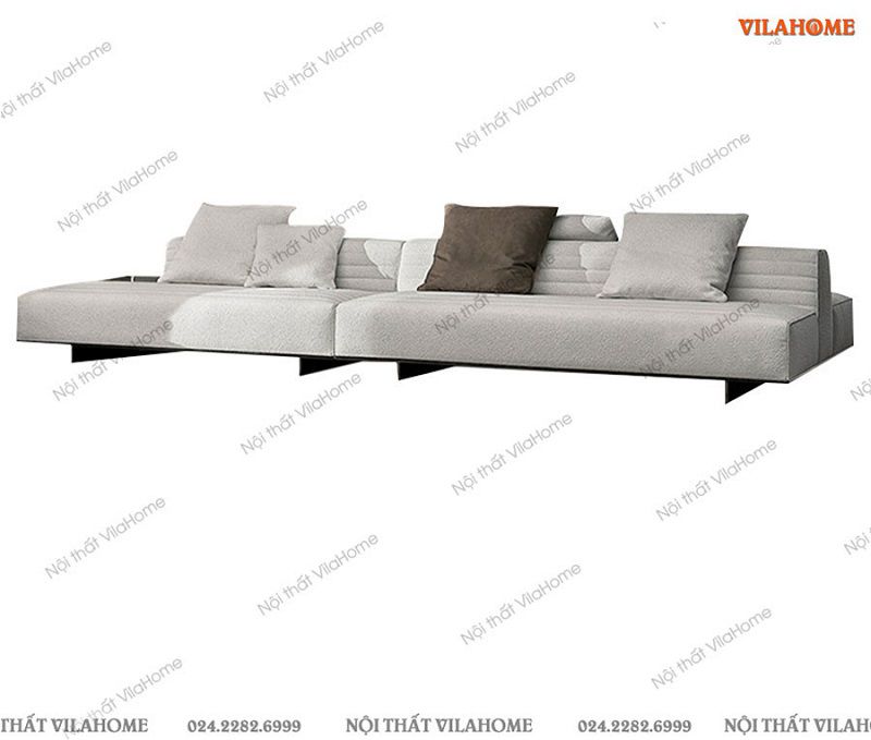 Sofa vải dáng đi văng lớn hiện đại màu sáng