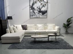 Sofa vải hiện đại màu trắng SFV15