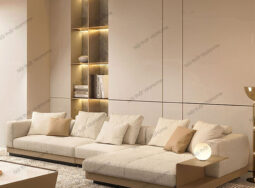 Sofa vải góc hiện đại màu trắng – SFV2