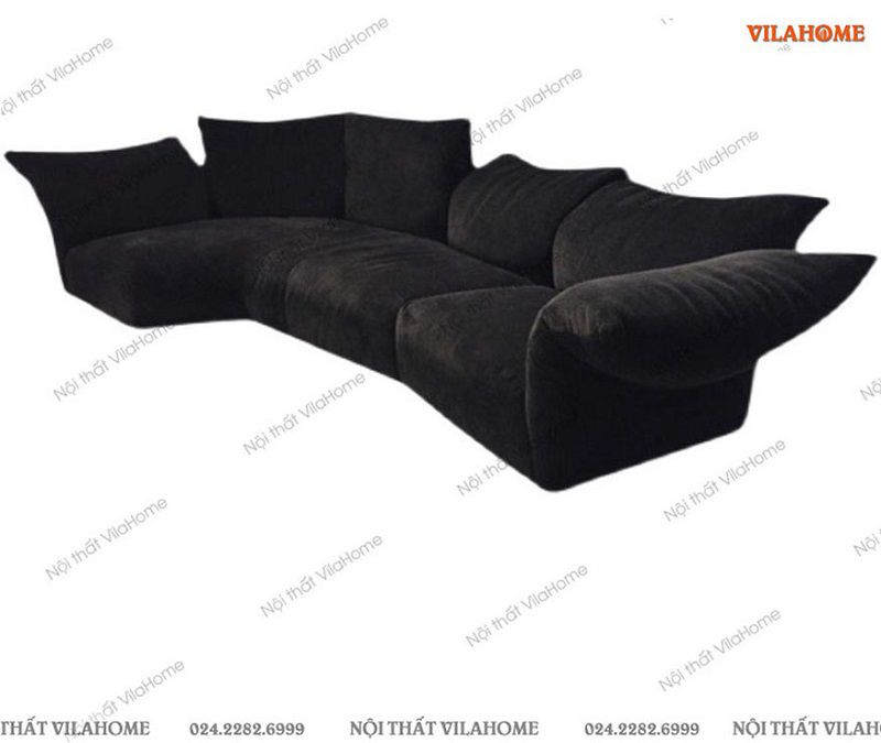Sofa vải thiết kế mới màu đen