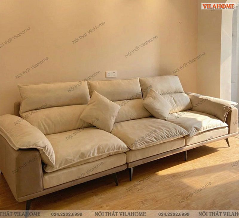 Sofa vải màu sáng hiện đại văng dài