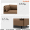 Sofa bọc da sang trọng cho phòng khách GPK011