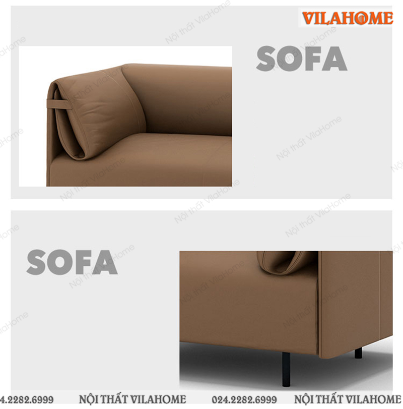 Sofa bọc da sang trọng cho phòng khách GPK011