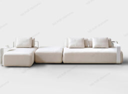 GN1009 – Sofa nỉ màu trắng thiết kế tay vịn lạ mắt