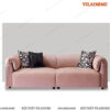 Sofa phòng khách bọc da màu hồng PK821