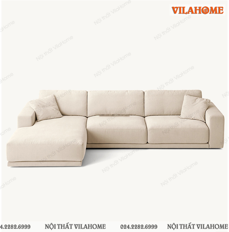 Sofa phòng khách màu trắng tựa lưng thấp PK833