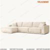 Sofa phòng khách màu trắng tựa lưng thấp PK833