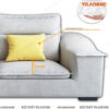 Sofa vải góc chữ L màu xám GV508
