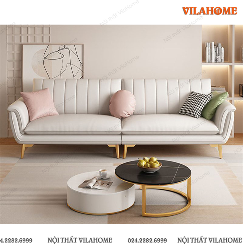 Sofa văng màu trắng cao cấp SFV029
