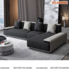 Ghế sofa bọc vải màu đen xám GV507