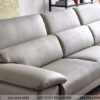Ghế sofa da màu ghi sáng trắng sang trọng VD171