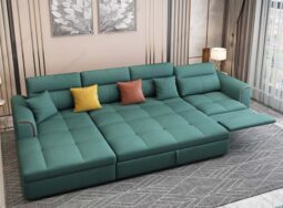 Ghế sofa giường cơ nâng xanh ngọc – NS173