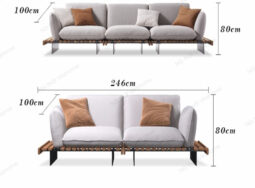 SV427 – Ghế sofa vải dáng văng đơn giản