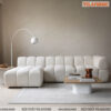 Ghế sofa vải màu trắng góc chữ L SV431