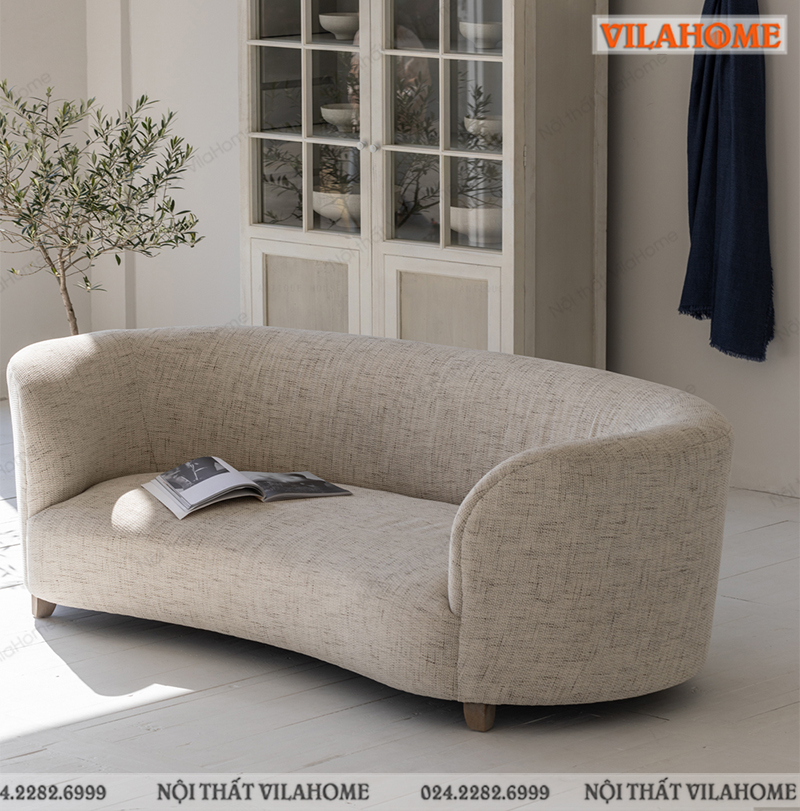 Ghế sofa vải màu xám đơn giản SV428