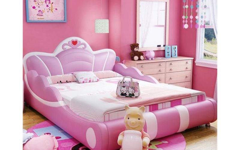 Giường ngủ đẹp cho con gái bằng nhựa