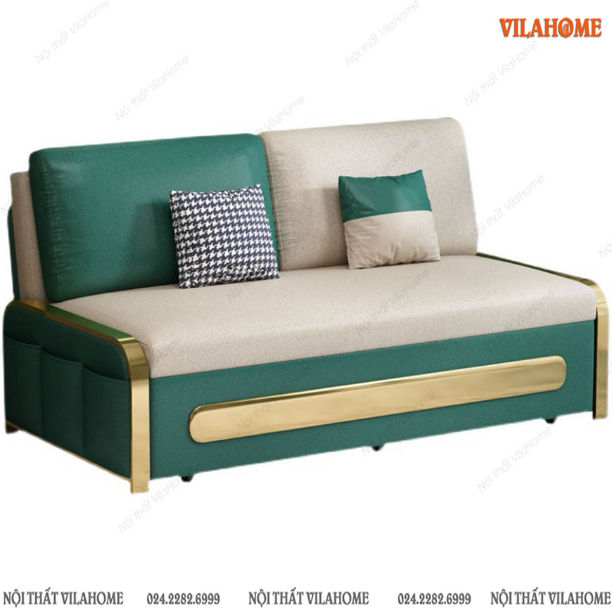 Giường sofa màu xanh NS109