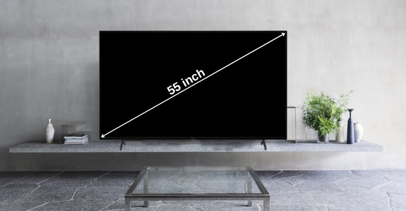 Kích thước chiều dài màn hình tivi 55inch