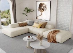 GV503 – Mẫu ghế sofa vải góc chữ L hiện đại