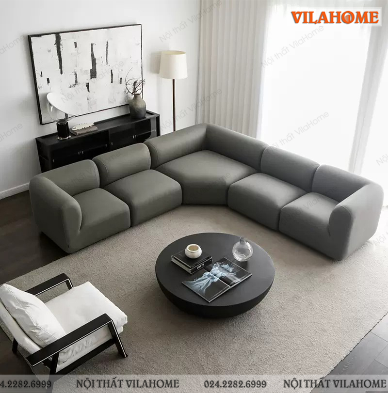 Mẫu ghế sofa vải hiện đại cao cấp SV430