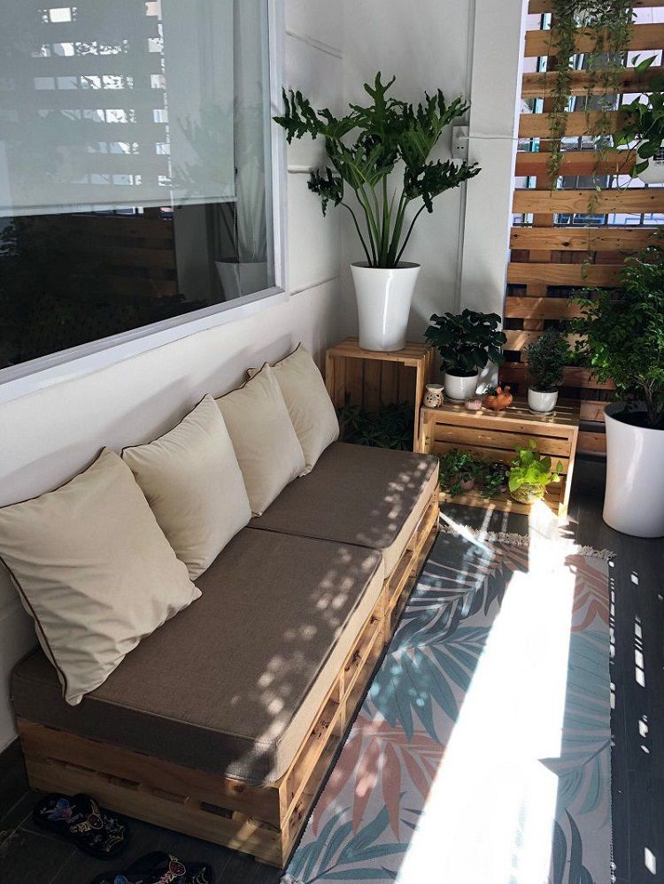 Sofa gỗ pallet sử dụng được trong nhiều không gian khác nhau