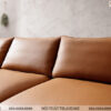 Sofa da màu da bò thiết kế đơn giản sang trọng VD180