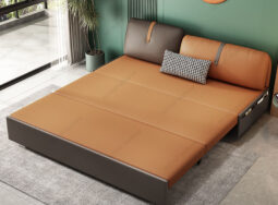 Sofa giường màu nâu đẹp – NS154