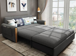 Sofa giường đẹp bọc nỉ cao cấp NS129