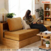 Sofa giường gỗ hiện đại kèm giá sách NG135