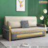 Sofa giường khung mạ PVD màu vàng cao cấp NS125