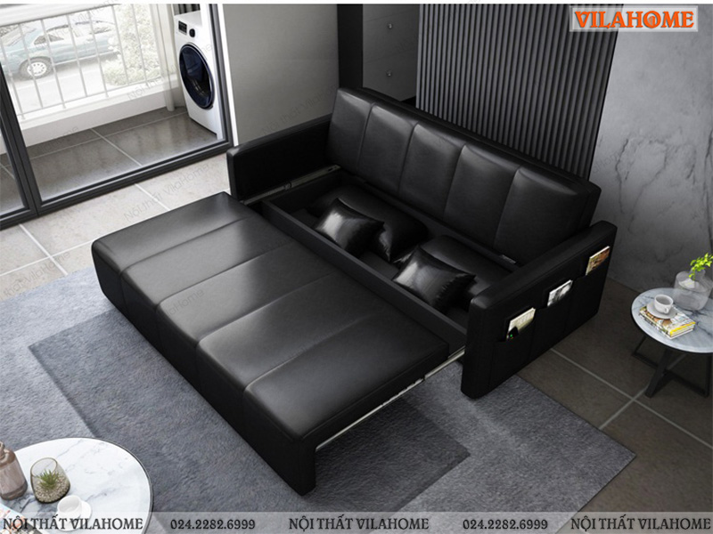 sofa giường màu đen