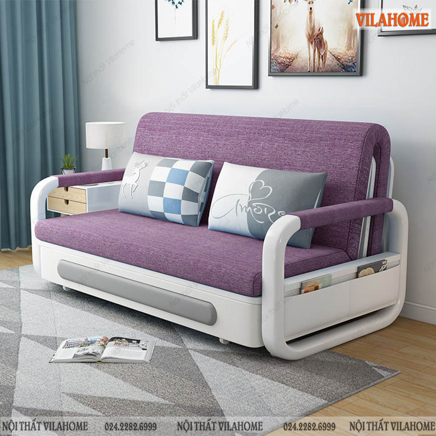 Sofa giường màu tím NS102