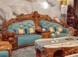3200 – Sofa tân cổ điển gỗ mun