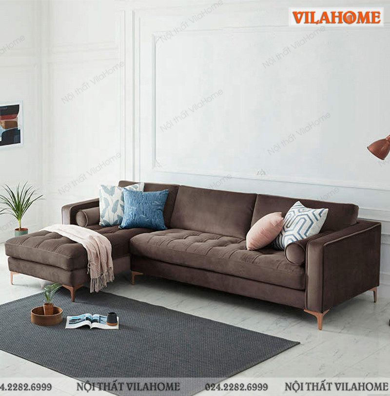 Sofa vải góc chữ L hiện đại GV521