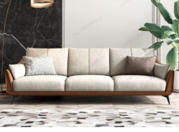 GV506 – Sofa vải màu nâu xám dáng văng