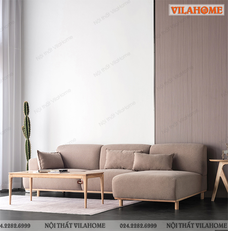 Sofa vải màu xám đơn giản hiện đại GV510
