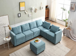 GV512 – Sofa vải tích hợp hộc để đồ