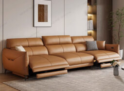SFV444 – Sofa văng da màu nâu đa năng